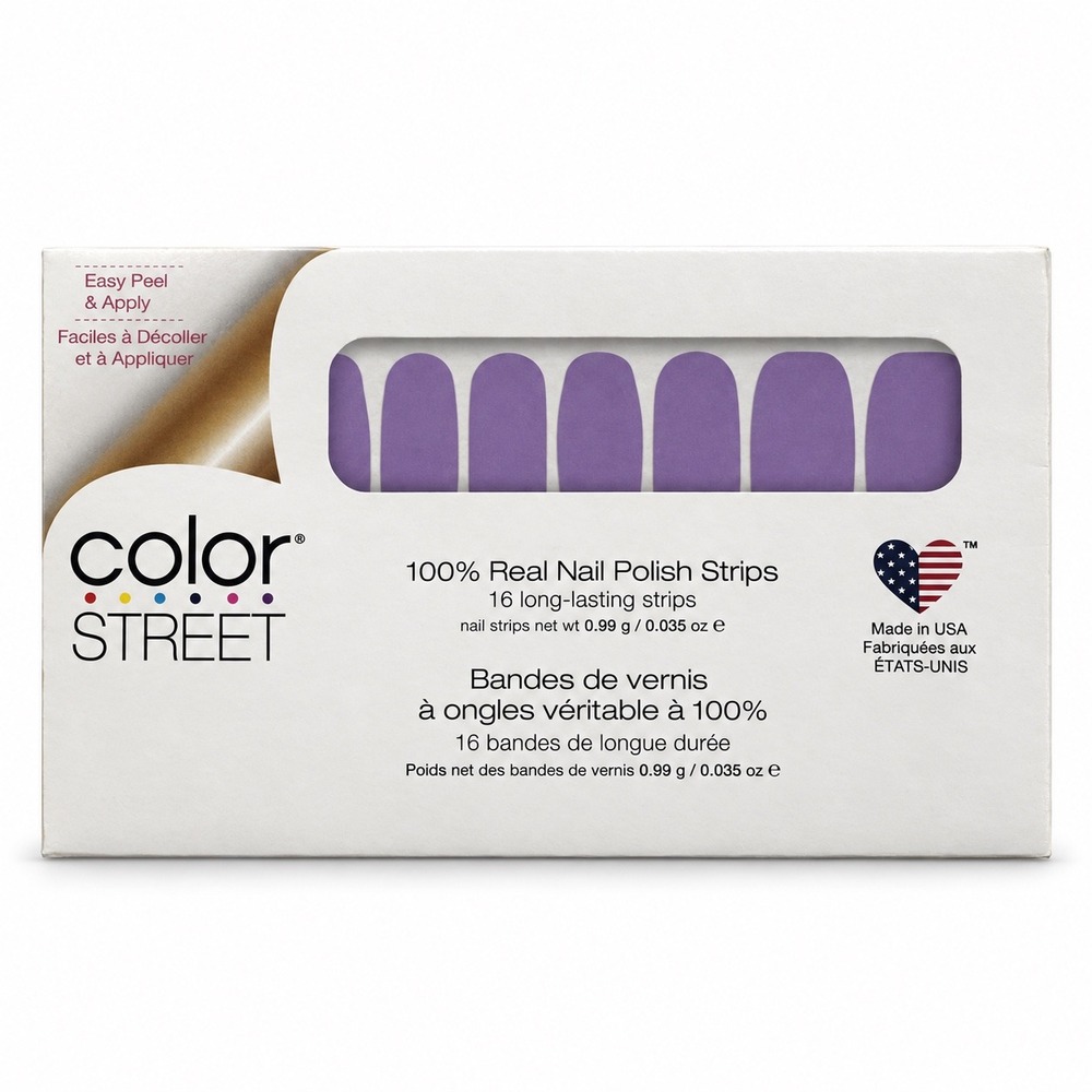 Color Street For Sure! Purple Nail Polish Strips 16 Count New Sealed